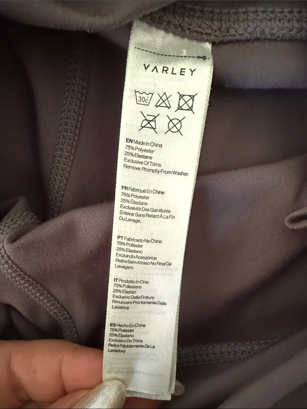 Varley High Rise 7/8 Leggings Taupe Brown Size Medium